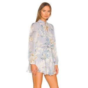 Yumi Kim Mini Dress in Bluebell Tiered Chiffon